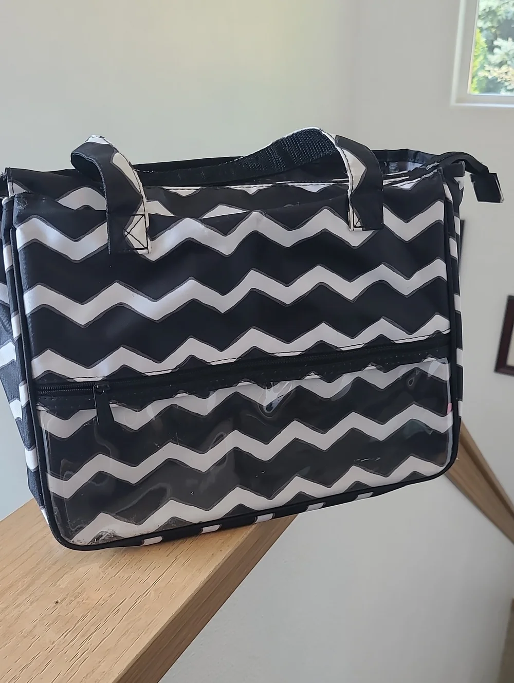 thirty-one Black and White Chevron  Tote